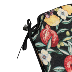 Coussin de chaise à fuseaux à motif de fruits noirs | Coussin de chaise à fuseaux à motif de fruits