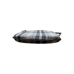 Spindelsitzkissen Highland Check Denim | Karierte Spindelstuhlkissen