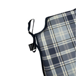 Spindelsitzkissen Highland Check Denim | Karierte Spindelstuhlkissen
