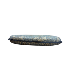 Coussin de siège à fuseaux en denim à motif tête de serpent | Coussins de chaise à fuseaux à motifs bleus