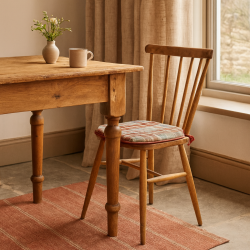 Spindelsitzkissen Highland Check Herbst | Karierte Spindelstuhlpolster