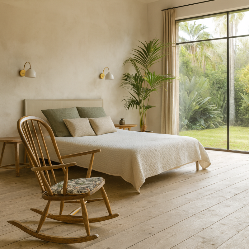 Natural Rainforest Tapestry Spindle Seat Pad | Spindle Shaped Chair Pad