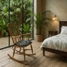 Coussin de chaise à fuseaux en tapisserie Forêt tropicale noire | Coussin de chaise à fuseaux en tapisserie