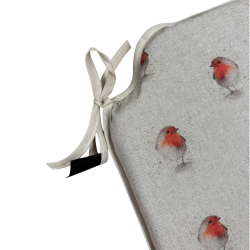 Coussins de siège en forme de fuseau à motif rouge-gorge | Coussins de chaise à fuseau à motif rouge-gorge |