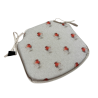 Red Robin Spindle Shaped Seat Pads | Robin Print Spindle Chair Pads |