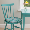 Velvet Tranquillity Spindle Seat Pads  |Floral Velvet Spindle Seat Pads
