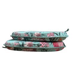 Velvet Tranquillity Spindle Seat Pads  |Floral Velvet Spindle Seat Pads