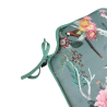 Coussins d'assise à fuseaux en velours chinoiserie | Coussins d'assise de luxe en velours imprimé