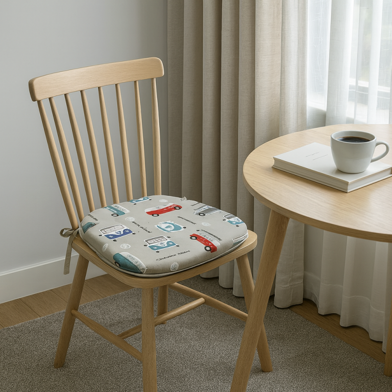 Classic Camper Spindle Shaped Seat Pads | Printed Spindle Chair Pads
