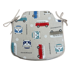 Classic Camper Spindle Shaped Seat Pads | Printed Spindle Chair Pads