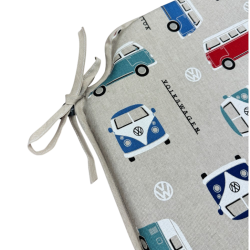 Classic Camper Spindle Shaped Seat Pads | Printed Spindle Chair Pads