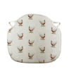 Spindle Shaped Pheasant Seat Pads | Pheasant Print Spindle Chair Pads