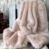 CLEARANCE! Candyfloss Kunstfell-Decke | Babyrosa Langhaar-Fell-Decke
