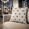 Small Bee Sofa Cushions | Bee Print Cushions | Bumblebee Cushions