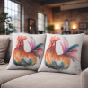 Large Rooster Reversible Cushion | Reversible Cushion | Rooster Cushion