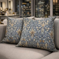 Coussins en denim à motif tête de serpent | Coussins décoratifs à motifs | Coussins bleus