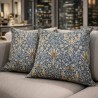 Schlangenkopf-Denim-Kissen | Gemusterte Streukissen | Blaue Kissen