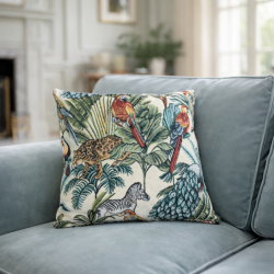 Natural Rainforest Tapestry Cushions | Patterned Tapestry Sofa Cushions