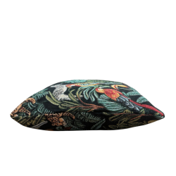 Black Rainforest Tapestry Square Cushions | Patterned Tapestry Cushions