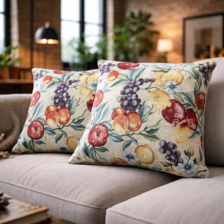 Natural Fruits Tapestry Scatter Cushions | Fruit Patterned Cushions |