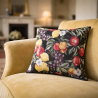 Black Fruits Tapestry Sofa Cushions | Fruit Patterned Tapestry Cushions
