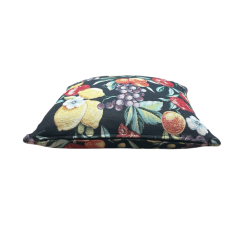 Black Fruits Tapestry Sofa Cushions | Fruit Patterned Tapestry Cushions