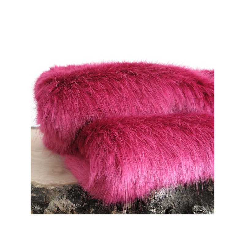 CLEARANCE! Magenta Faux Fur Bed Runner | Bright Pink Fur Bed Runner