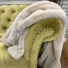 CLEARANCE! Richmond Beige Kunstfell-Bettläufer | Beiger Fell-Bettläufer