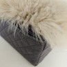 Large Genuine Sheepskin Pet Bed. Oyster Long Haired Orthopaedic Dog Bed