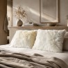 Two Genuine Sheepskin Ivory Cushions 40cm