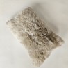 Pair Of Rectangular Cushions Genuine Sheepskin Oyster 30x50cm