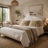 Two Light Beige Genuine Sheepskin Cushions 50cm