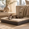 Large Oyster Genuine Sheepskin Dog Bed. Shearling Orthopaedic Pet Bed