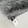 Genuine Sheepskin Pet Bed. Orthopaedic Dog Bed. Long-Haired Grey Pet Bed Medium