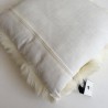 Two Genuine Sheepskin Ivory Cushions 40cm
