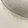 Shearling-Schaffell-Runde Bistro-Sitzkissen Oyster 37cm Stuhlkissen, im Paar verkauft