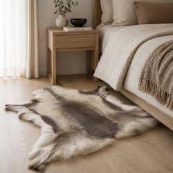 Large Nordic Reindeer Hide Rug | Large Natural Reindeer Skin