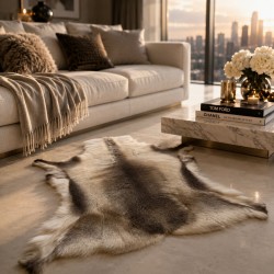 Tapis en peau de renne nordique grand format | Grande peau de renne naturelle