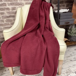 Weinrotes Fleece-Wurfdecke | Kastanienbraune Fleece-Decke | Fleece-Decken |