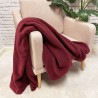 Weinrotes Fleece-Wurfdecke | Kastanienbraune Fleece-Decke | Fleece-Decken |