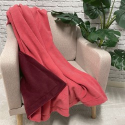 Reversible Wine Fleece Blanket | Reversible Fleece Throw | Red Throws