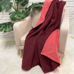 Reversible Wine Fleece Blanket | Reversible Fleece Throw | Red Throws
