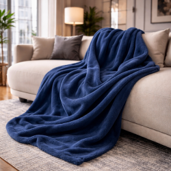 Petrolblaues Fleece-Decke | Blaue Fleece-Decke | Fleece-Decken |