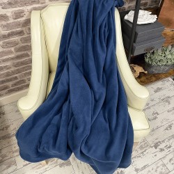 Petrol Blue Fleece Blanket | Blue Fleece Throw | Fleece Blankets |