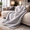 Light Grey Fleece Blanket | Pale Grey Fleece Throw | Fleece Blankets |