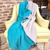 Reversible Grey Fleece Blanket Throw | Reversible Fleece Blankets
