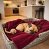 Weinrotes Fleece-Haustierdecke | Weiche Fleece-Haustierdecken | Fleece-Hundedecke