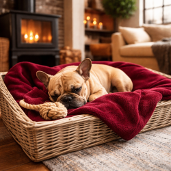 Weinrotes Fleece-Haustierdecke | Weiche Fleece-Haustierdecken | Fleece-Hundedecke