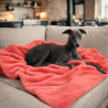 Coral Fleece Hundedecke | Rosa Fleece Haustierdecke | Fleece Hundedecke