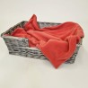 Couverture polaire corail pour chien | Couverture polaire rose pour animaux de compagnie | Couverture polaire pour chien